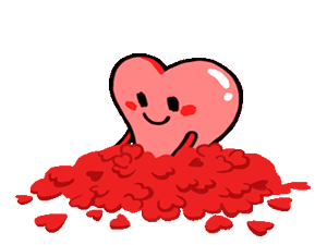 Gif animé coeur heureux